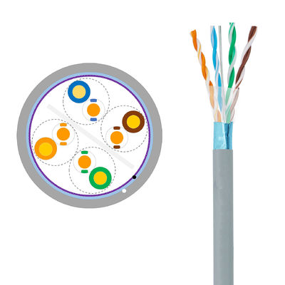 좋은 가격 ISO 4P 뒤틀린 쌍 Cat5E Ｆ UTP 무산소 동 와이어 24AWG 온라인으로